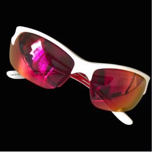 Bolle Bolt S Sunglasses 12204 in matte white with red accent - pre-owned